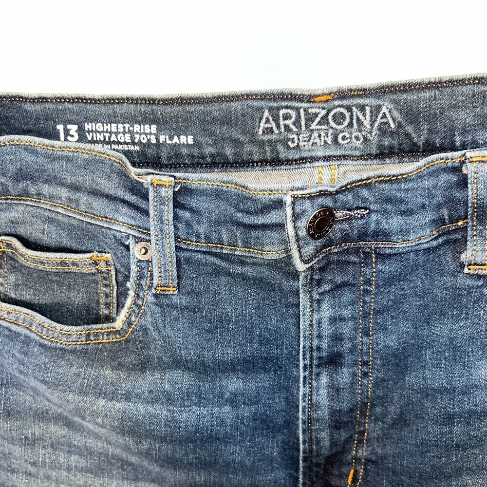 Arizona Jeans Co Jeans Womens Size 13 High Rise Vintage 70's Flare Leg - Picture 4 of 15